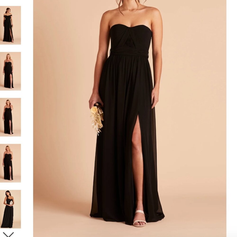 NWT Birdy Grey Small Grace Dress in Chiffon Black